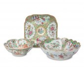 THREE CHINESE ROSE MEDALLION P