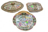 THREE CHINESE ROSE MEDALLION P