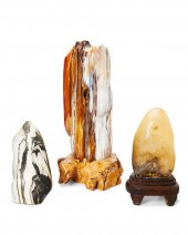 THREE CHINESE SCHOLAR'S ROCKST