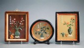 THREE CHINESE SHADOWBOX FRAMED