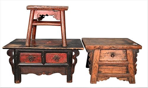 THREE CHINESE SMALL STANDS,
