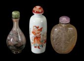 Three Chinese snuff bottles: e