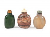 THREE CHINESE SNUFF BOTTLESThr