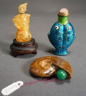 THREE CHINESE SNUFF BOTTLESThr