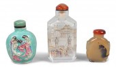 THREE CHINESE SNUFF BOTTLESTHR