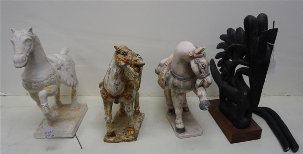 THREE CHINESE T'ANG STYLE POTTERY