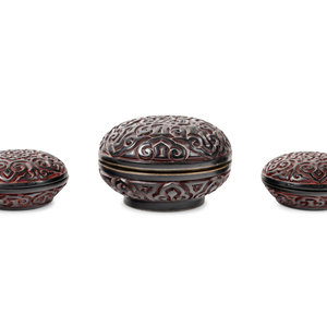 Three Chinese Tixi Style Lacquer
