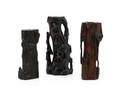 Three Chinese wood incense tool