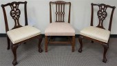 THREE CHIPPENDALE STYLE MAHOGA