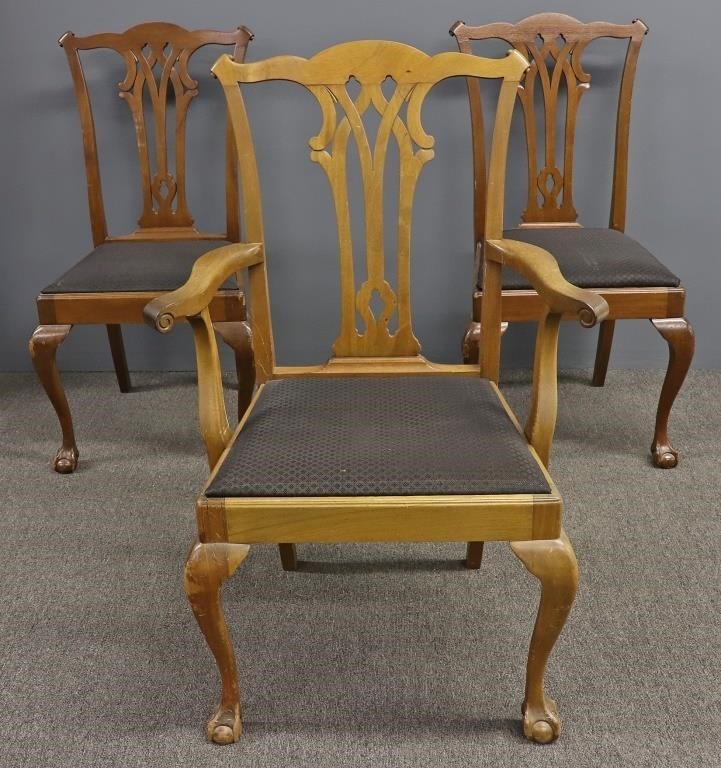 Three Chippendale style mahogany