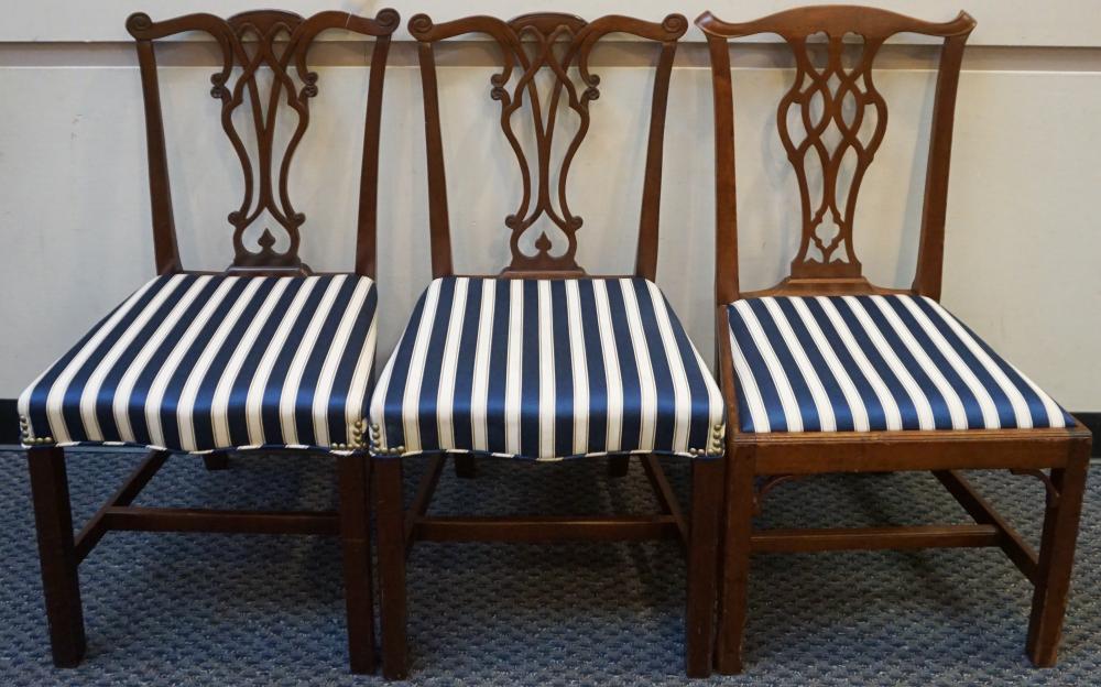 THREE CHIPPENDALE STYLE MAHOGANY