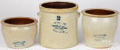 THREE CHRISTIAN LINK STONEWARE