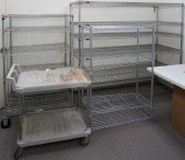 THREE CHROME PLATE STORAGE SHE