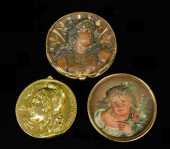 THREE CIRCULAR WALL PLAQUES, I