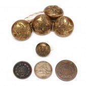 THREE CIVIL WAR ERA COINS AND