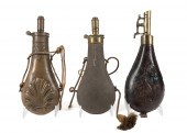 THREE CIVIL WAR ERA POWDER FLA