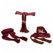 THREE CIVIL WAR OFFICER'S SASH