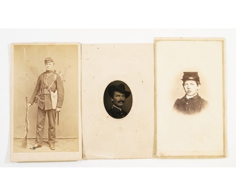 Three Civil War soldier images to