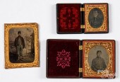 THREE CIVIL WAR SOLDIER TINTYP