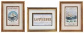 THREE CLIPPER SHIP CARDS PERTA