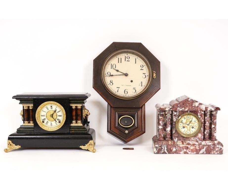 Three clocks to include a marble