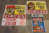 THREE CLYDE BEATTY AND COLE BR