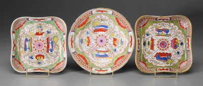 Three Coalport Bengal tiger plat