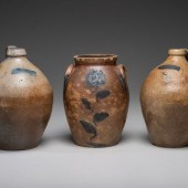 Three Cobalt Decorated Stonewa
