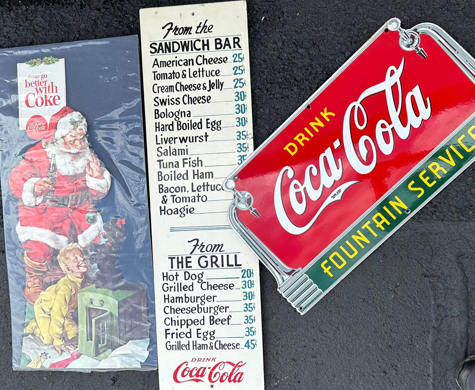 THREE COCA COLA RELATED ADVERTISING