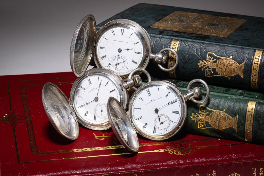 THREE COIN SILVER HUNTING CASE