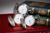 THREE COIN SILVER HUNTING CASE