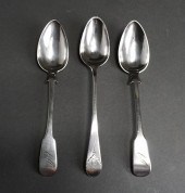 THREE COIN SILVER SPOONS, INCL
