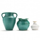 THREE COLE POTTERY VASES (SEAG