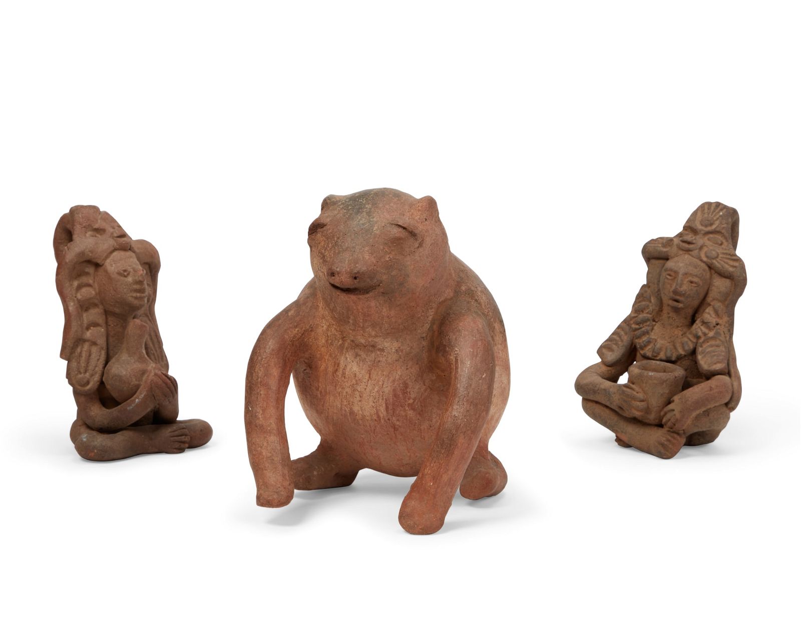 THREE COLIMA STYLE POTTERY
