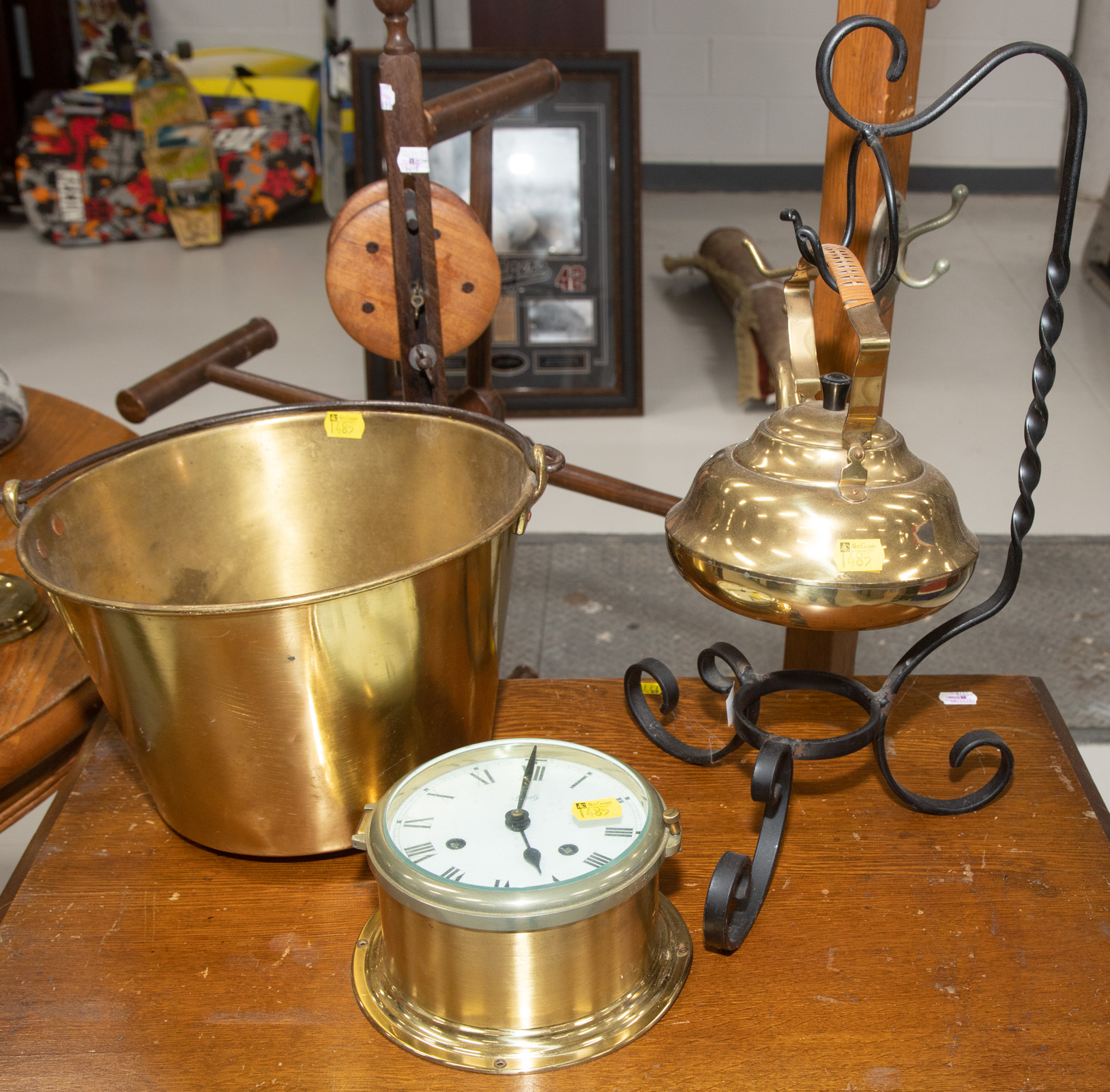 THREE COLLECTIBLE BRASS ITEMS