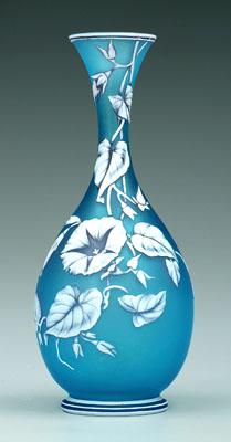 Three-color cameo glass vase,