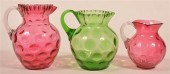 THREE COLORED GLASS COIN DOT P