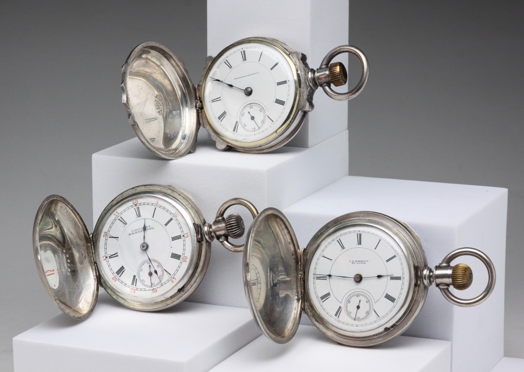 THREE COLUMBUS COIN SILVER POCKET