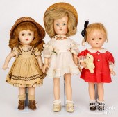 THREE COMPOSITION DOLLSThree c