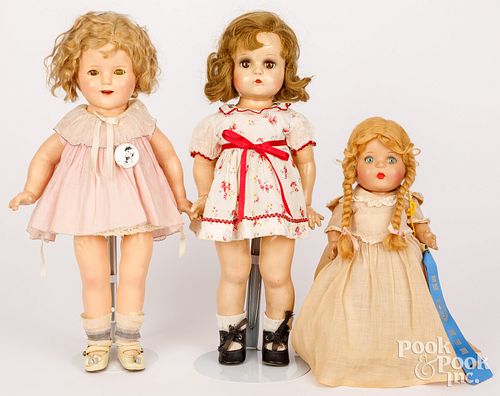 THREE COMPOSITION DOLLSThree
