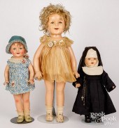 THREE COMPOSITION DOLLSThree c