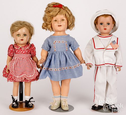 THREE COMPOSITION DOLLSThree