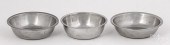 THREE CONNECTICUT PEWTER BASIN
