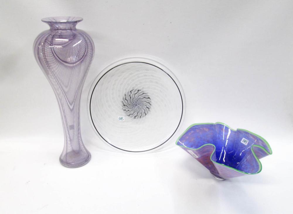 THREE CONTEMPORARY ART GLASS