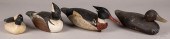THREE CONTEMPORARY CARVED DUCK