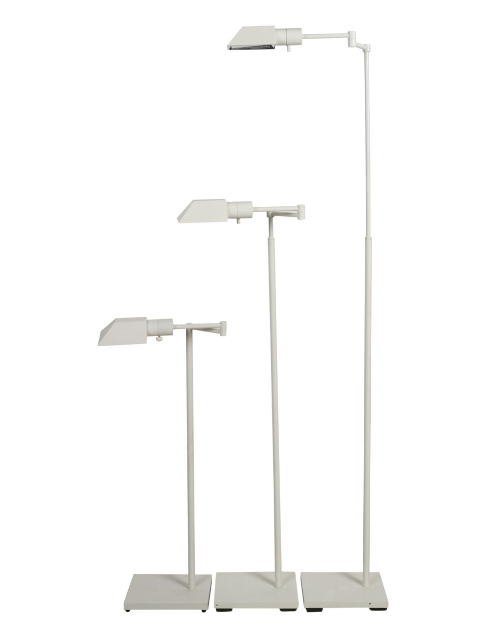THREE CONTEMPORARY FLOOR LAMPSThree