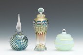 Three Contemporary Glass Perfu