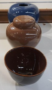 THREE CONTEMPORARY GLAZED CERA