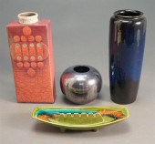 THREE CONTEMPORARY GLAZED CERA