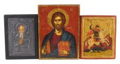 THREE CONTEMPORARY GREEK ICONS
